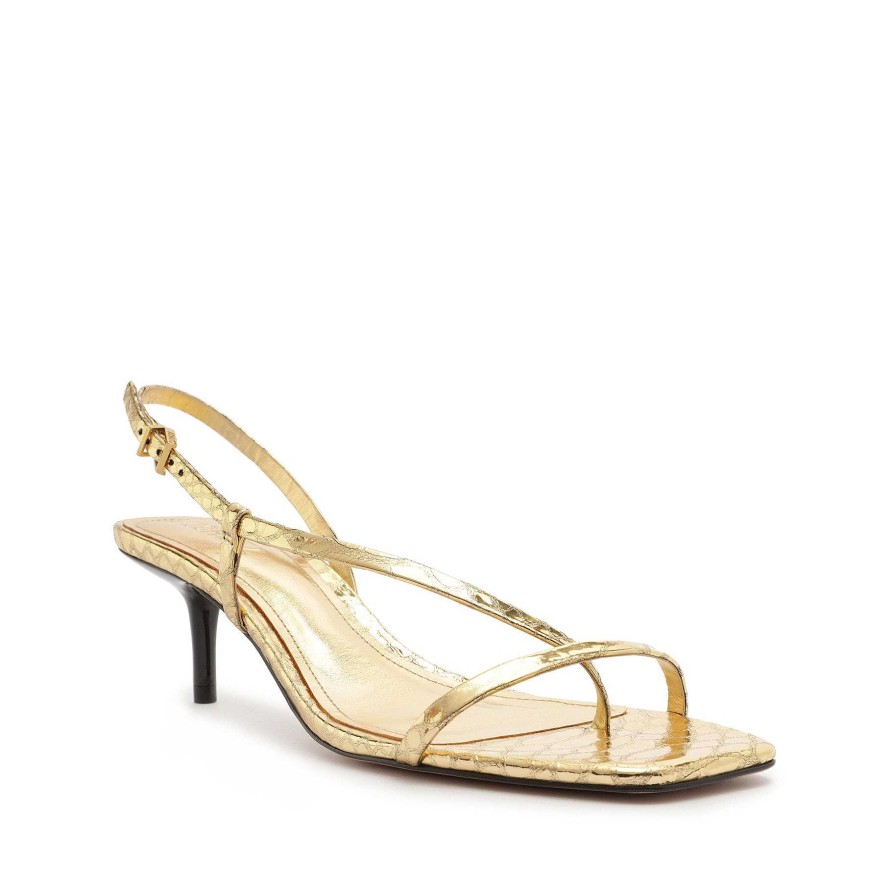 Heloise Metallic-Ledersandale | Schutz Shoes Best