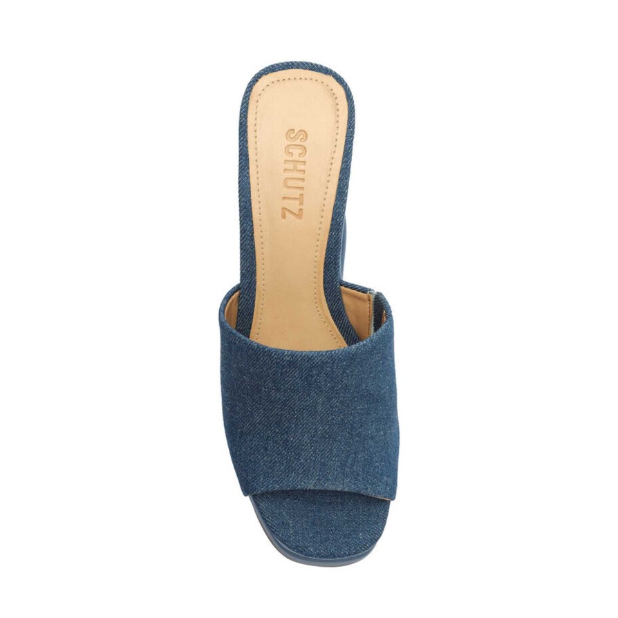 Dalle Denim-Sandale | Schutz Shoes Wholesale