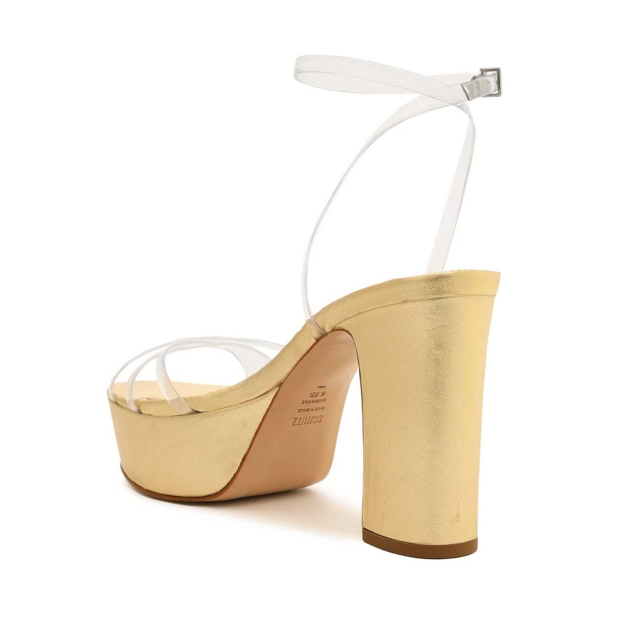 Amelia Plateau-Ledersandale | Schutz Shoes New